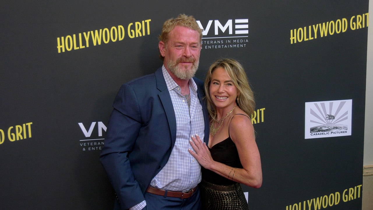 Max Martini and Kim Restell attend the red carpet premiere of "Hollywood Grit" in Los Angeles