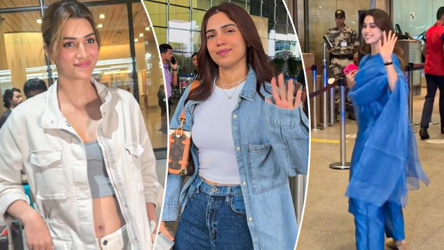 Janhvi Kapoor, Bhumi Pednekar & Kriti Sanon Snapped At The Mumbai Airport | Beauty-Bombs Of B-Town