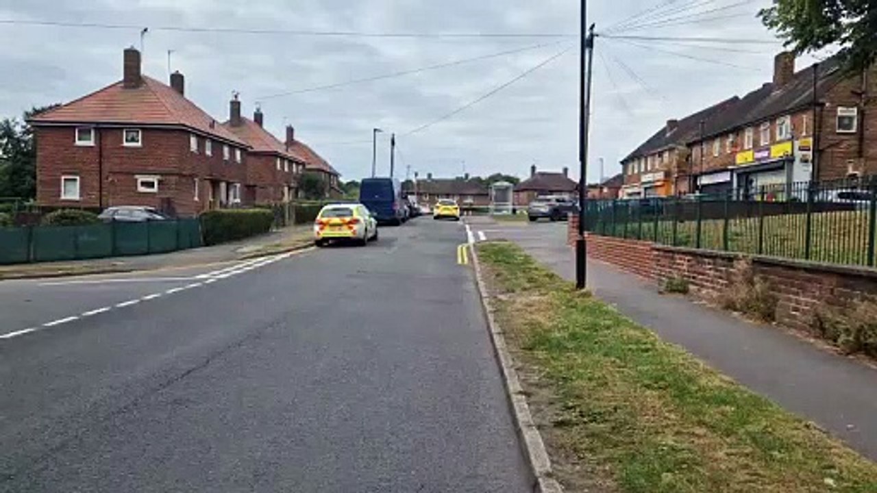 Police cordon on Ballifield Drive in Handsworth, Sheffield