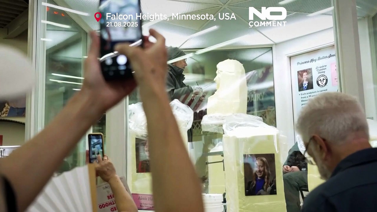 Princess Kay of the Milky Way sculpted in butter for state fair tradition