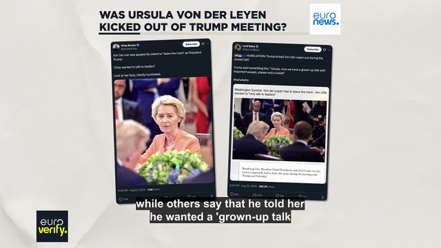 Was Ursula von der Leyen kicked out of the European leaders' meeting with Trump?