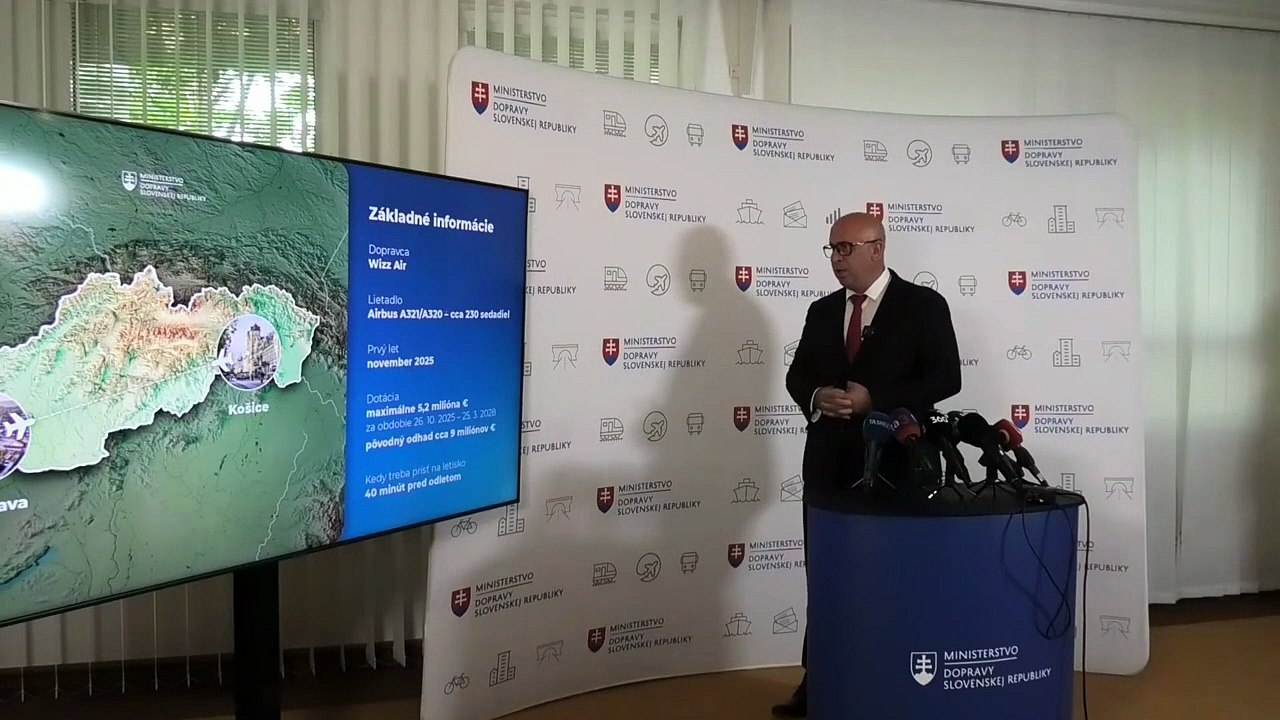 ZÁZNAM: Dopravcom na leteckej linke medzi Bratislavou a Košicami bude Wizz Air
