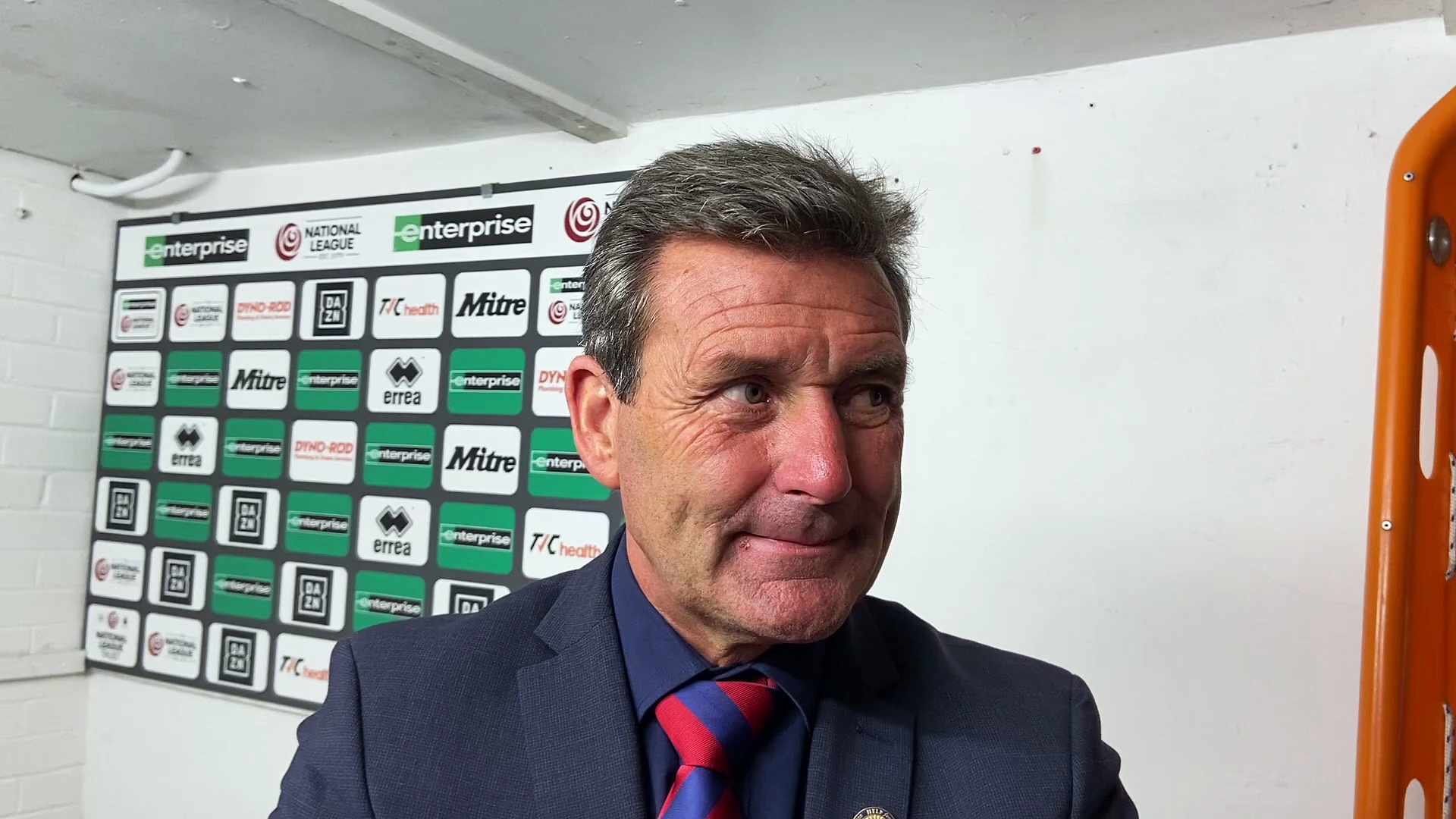 Aldershot Town manager Tommy Widdrington post-Eastleigh