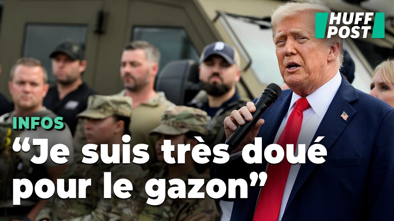Trump, en opération séduction auprès de militaires à Washington, plaisante sur le gazon et distribue des pizzas