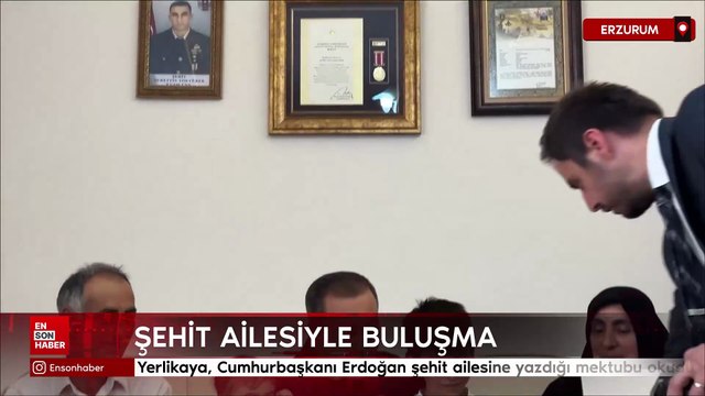 Ali Yerlikaya, Cumhurbaşkanı Erdoğan’ın şehit ailesine yazdığı mektubu okudu