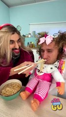 Fastest Noodle Eater Challenge: Mom vs. Cockroach 😅🍜 #food