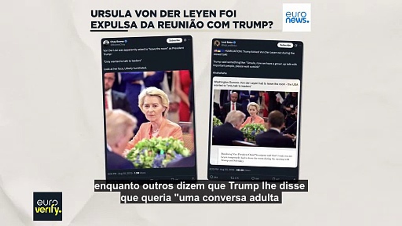 Ursula von der Leyen foi expulsa da reunião dos líderes europeus com Trump?