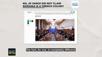 No, JD Vance did not say Romania is a French colony