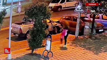 Tekirdağ'da alkollü sürücü 4 araca çarparak durabildi