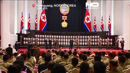 Kim Jong Un lidera cerimónia em Pyongyang para tropas que combateram na Ucrânia