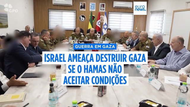 Ministro da Defesa de Israel ameaça destruir Cidade de Gaza se o Hamas não aceitar condições para cessar-fogo