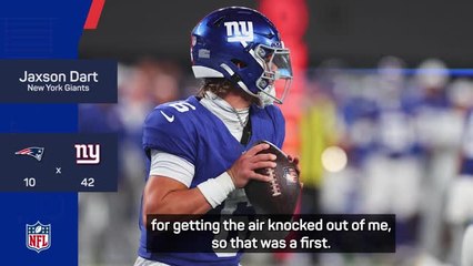 Giants rookie Dart assessed after blow to the head in preseason finale