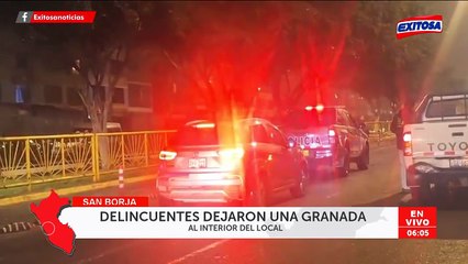 San Borja: Delincuentes dejaron una granada al interior de un restaurante