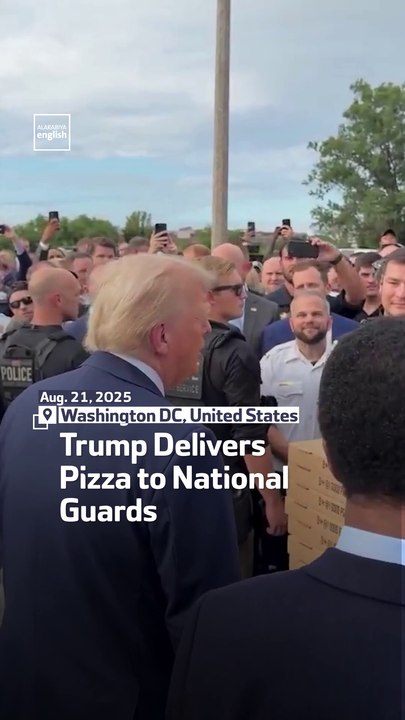 Trump Delivers Pizza to National Guards