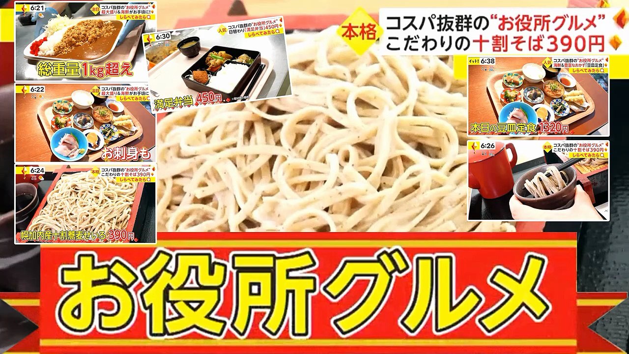 お役所グルメー ・ コスパ抜群の"お役所グルメ。 すごいですね (コスパ)！！ Cibo conveniente!