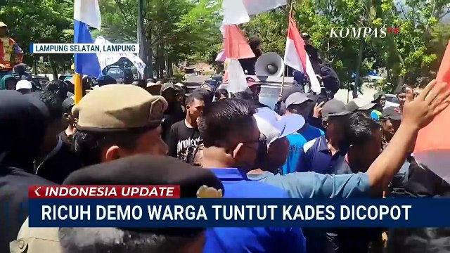Ricuh! Warga Lampung Selatan Demo Tuntut Kepala Desa Dinonaktifkan karena Diduga Korupsi