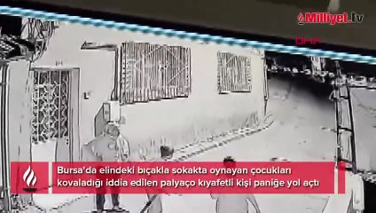 Palyaço kıyafetli 17 yaşındaki şüpheli yakalandı! Elinde bıçak değil, bisiklet kornası varmış