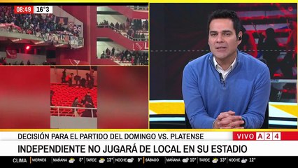 El estadio de Independiente fue suspendido y no podrá usarse el domingo contra Platense