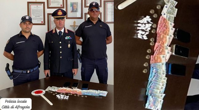 Afragola, controlli della Polizia Locale: fermati due giovani con droga e contanti (22.08.25)