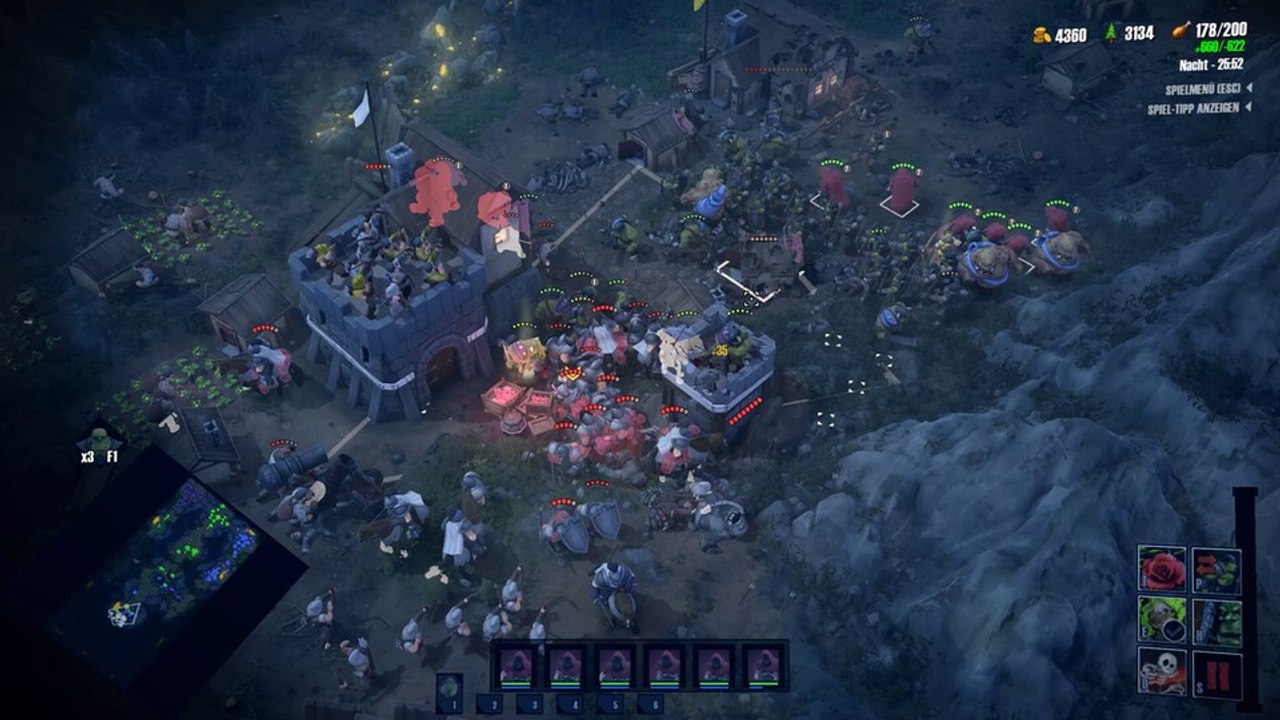 Im Warcraft-ähnlichen RTS The Scouring kämpfen wir erst um einen Turm und dann gegen Zombies