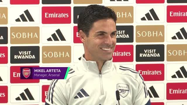 'I thought you were going to say mum' - Arteta does his best to dodge Eze questions