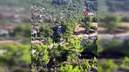 Manavgat’ta ormanlık alanda yangın