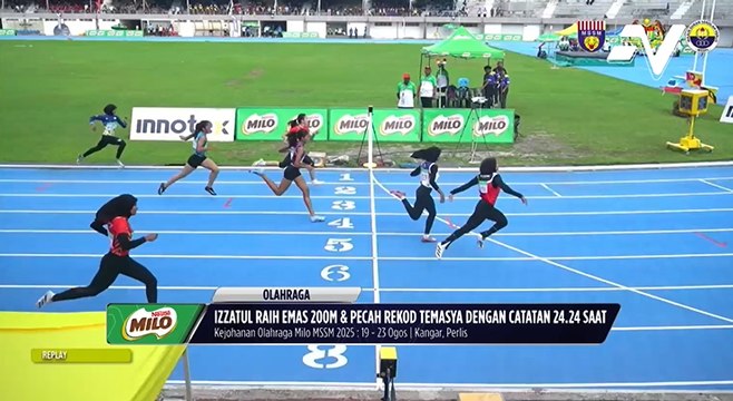 Izzatul Musfirah cipta sensasi sekali lagi di MSSM 2025 acara 200m B18