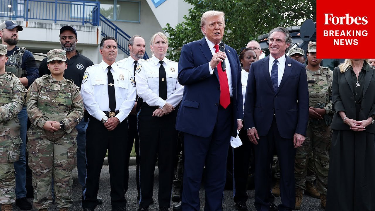 'The Crime Numbers Are Way Down': Trump Touts Crime Crackdown In Remarks To D.C. Police Officers