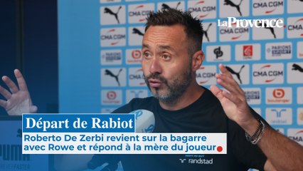 "Une vraie baston", Roberto De Zerbi revient sur la bagarre Rowe-Rabiot et répond à Véronique Rabiot