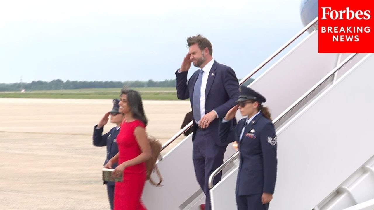 Vice President JD Vance Arrives At JBA After Giving Speech In Georgia On The Big Beautiful Bill