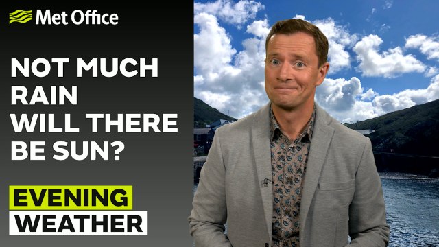 Met Office Friday Evening Weather Forecast 22/08/2025 - Cloudy with Few Outbreaks of Drizzle