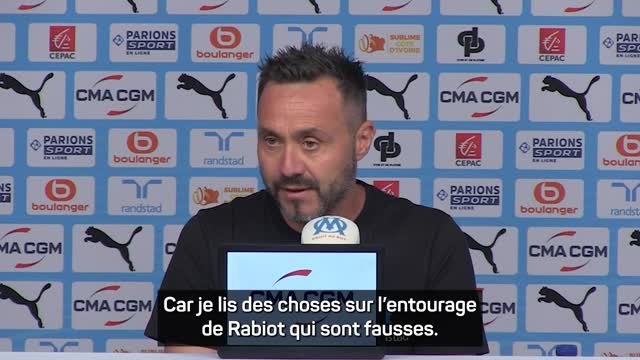 Marseille - De Zerbi répond à Véronique Rabiot : J’ai eu plus d’attention pour son fils que pour le mien