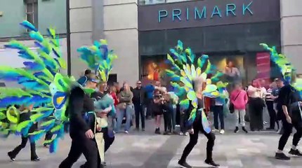 Watch as thousands line the city's streets to see Women's Rugby World Cup Fan Parade