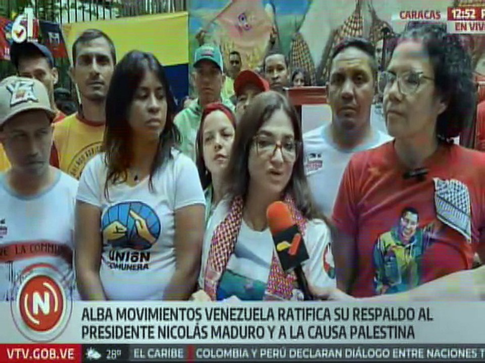 Caracas |  ALBA Movimientos Venezuela respaldan al Pdte. Nicolás Maduro y a la causa Palestina