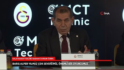 Dursun Özbek'ten Barış Alper açıklaması