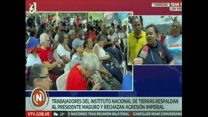 Fuerza trabajadora de Caracas rechaza las medidas agresivas por parte del imperio norteamericano
