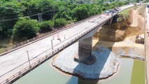 Obra na ponte da BR-364, em Candeias do Jamari (RO)