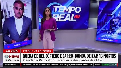 Queda de helicóptero e carro-bomba deixam 18 mortos na Colômbia | TEMPO REAL