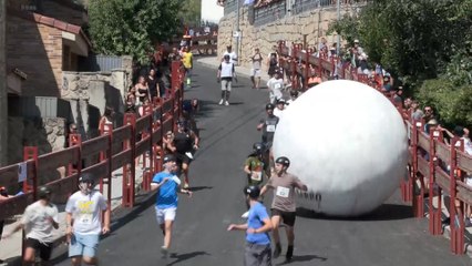 El boloencierro: correr detrás de una bola de 300 kilos, una fiesta popular al norte de Madrid