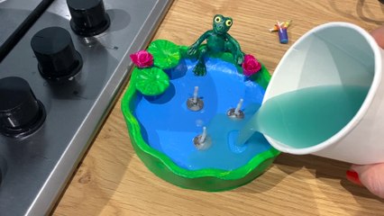 🕯🐸🌸 How to Make a Cute Frog Candle from Air Dry Clay