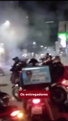 Centro de BC teve baderna de motoboys, com buzinaço e rojões contra petiscaria