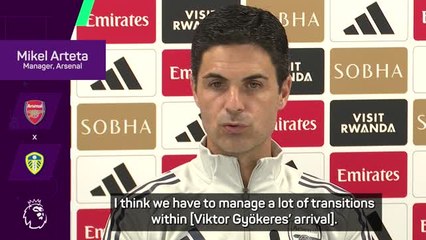 Arteta 'very happy' with Gyokeres' Arsenal transition