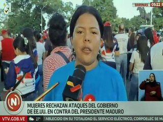 Mujeres de Barinas rechazan los ataques imperialistas en contra del presidente Maduro