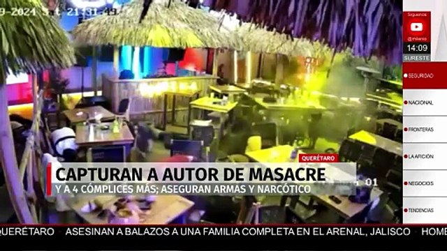 Cae autor de masacre en bar 'Los Cantaritos' de Querétaro y 4 cómplices