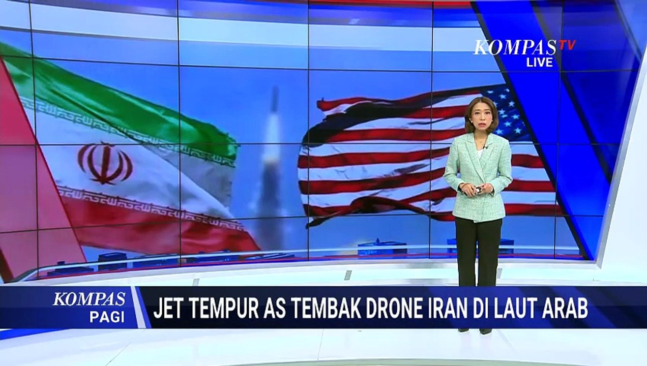 Drone Iran Dekati Kapal Induk Amerika Serikat Ditembak Jatuh di Laut Arab