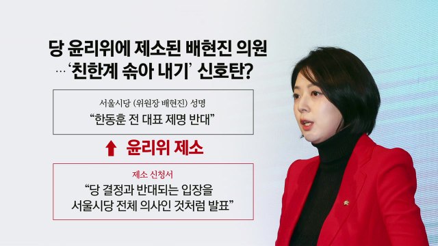 윤리위 제소된 배현진...’친한계 솎아내기’? [앵커리포트] / YTN