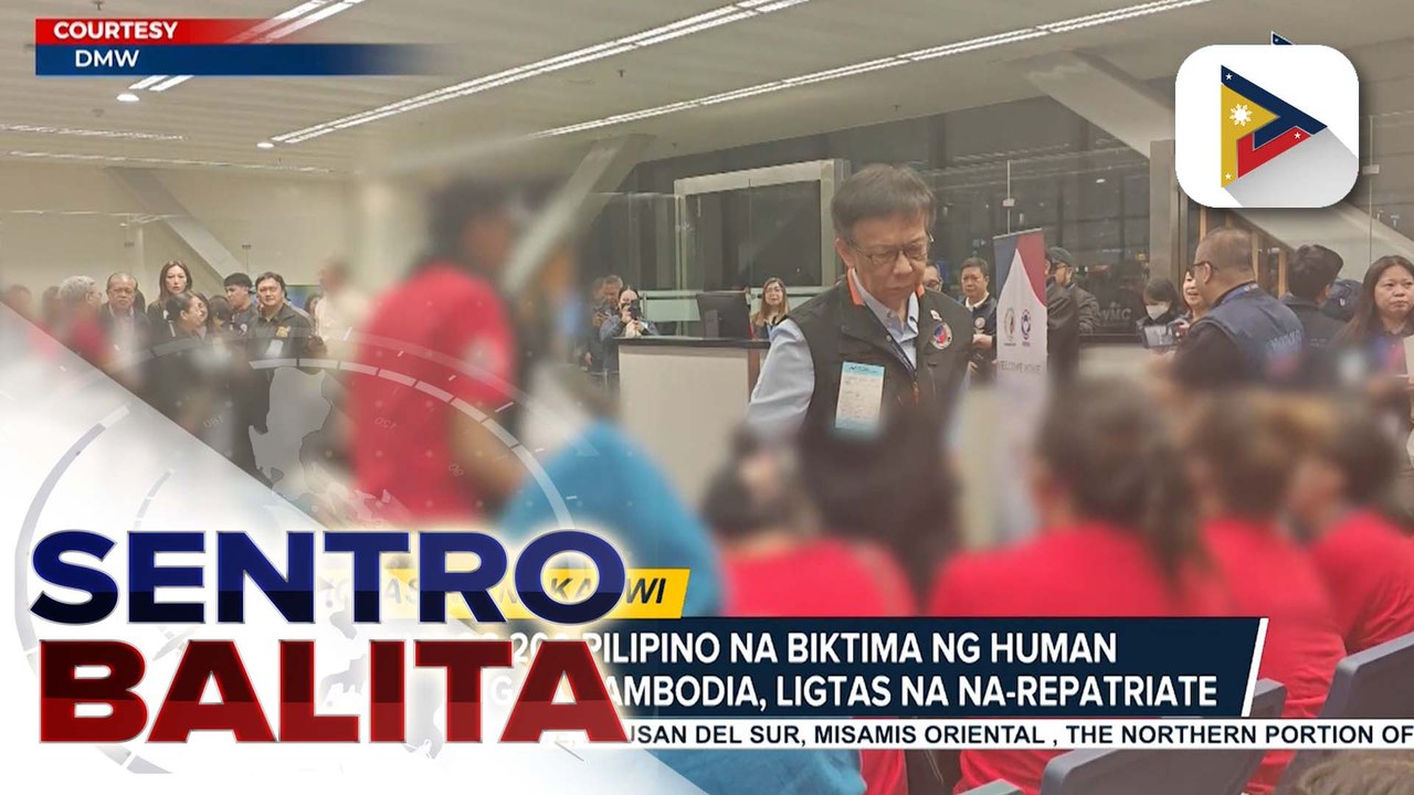 Halos 200 Pilipino na biktima ng human trafficking sa Cambodia, ligtas na na-repatriate; iba’t ibang tulong mula sa pamahalaan, sumalubong | ulat ni Bernard Ferrer