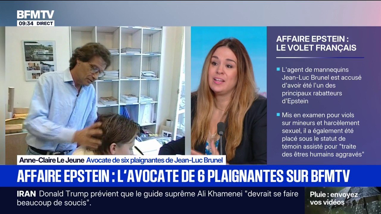 "Il y avait un lien très fort entre Jean-Luc Brunel et Jeffrey Epstein", explique Anne-Claire Le Jeune, avocate de six plaignantes à l'encontre de l'ancien agent de mannequins