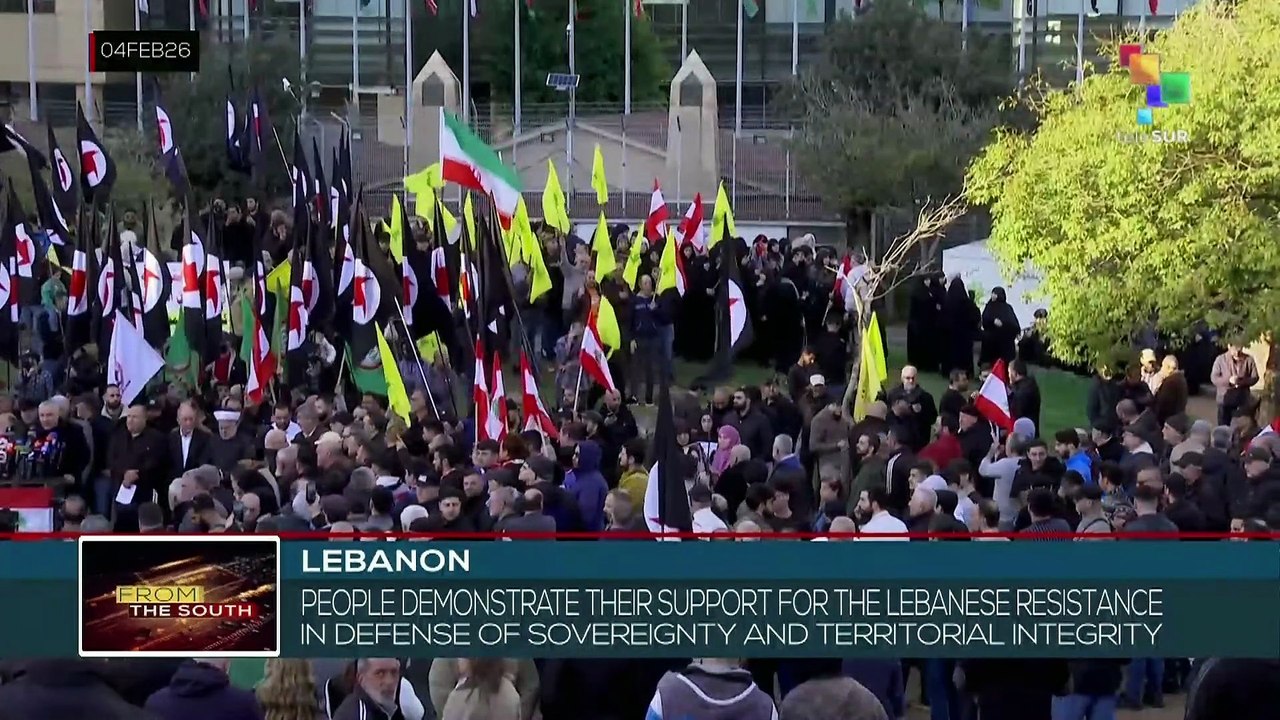 In Lebanon people demonstrate their support for the Lebanese resistance