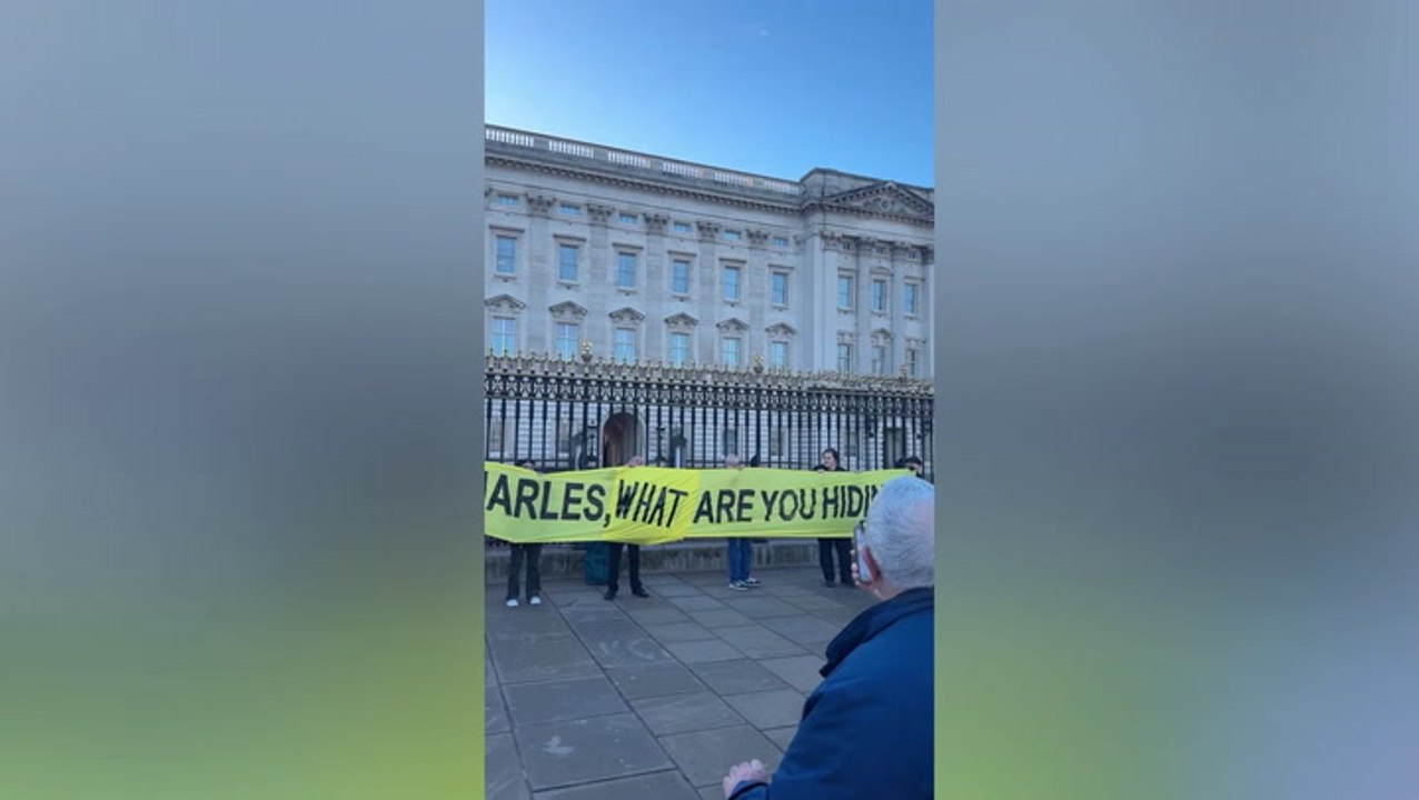 Buckingham Palace draped with crime scene tape after Andrew-Epstein controversy